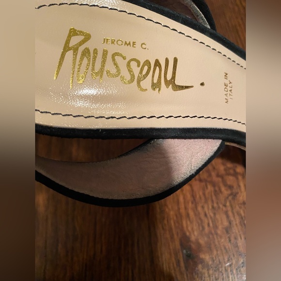 Jerome C. Rousseau Suede/Python Slingback Heels - Picture 11 of 14